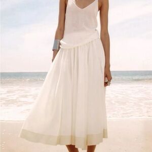 ZARA CONTRASTING MIDI SKIRT ZW COLLECTION